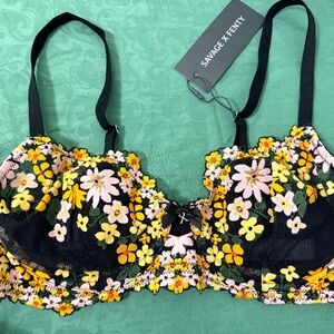 WONDERFLEUR lace unlined and 34 D demi bra * NWT*
